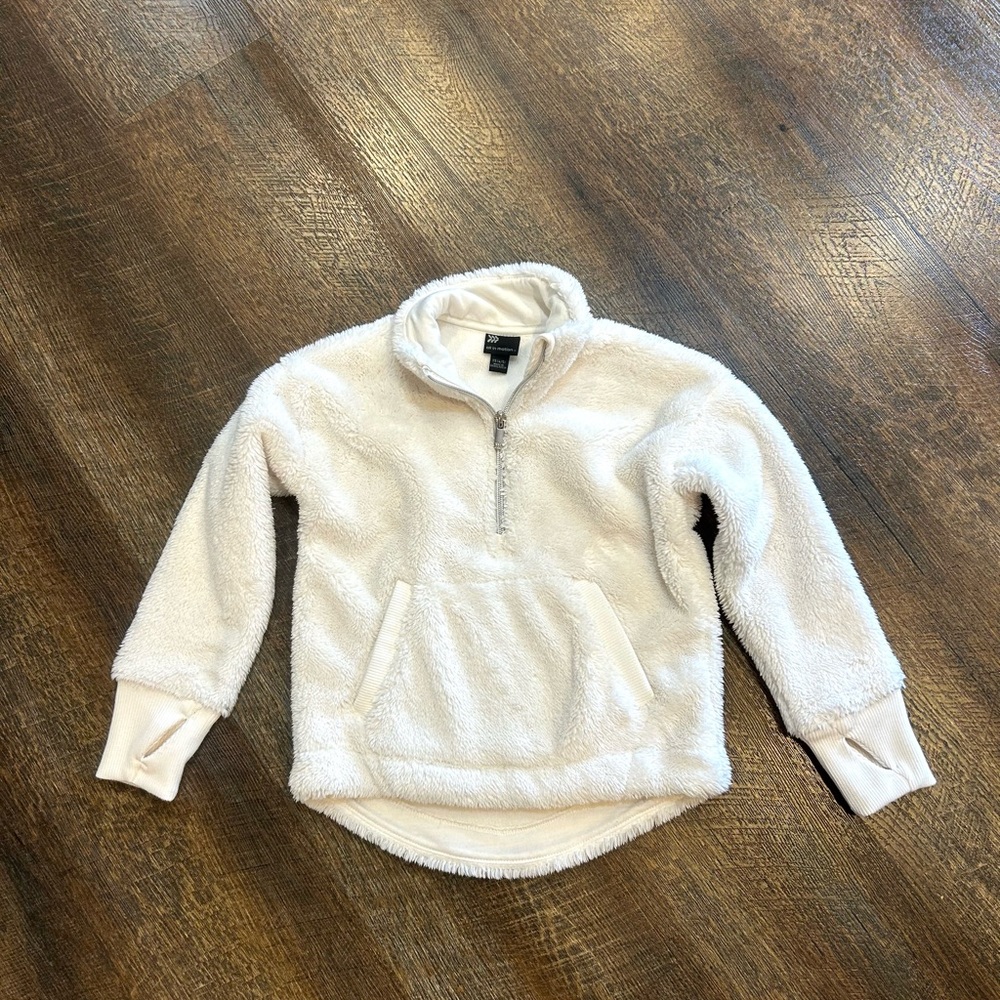 All in Motion Cream Sherpa Half-Zip Pullover
